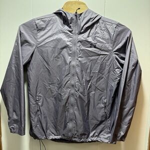 Under Armour Jacket Womens Size XL Fitted Hooded Full‎ Zip Nylon Windbreaker